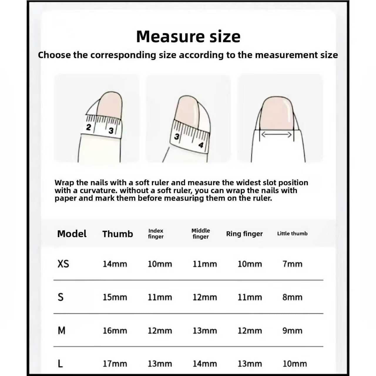 yrnails--handmade press-on nails selectable size andlength random style